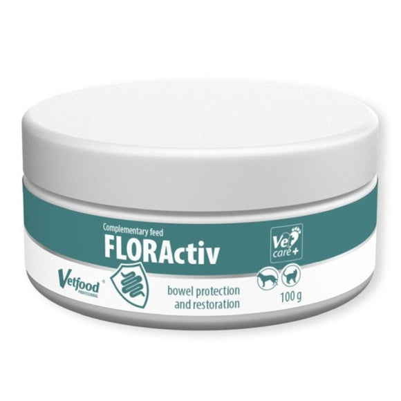 Vetfood FLORActiv 100g – Probiotic Powder Supporting Healthy Intestinal Flora, Fast-Acting Formula