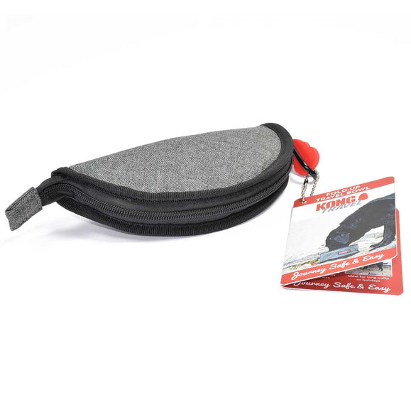 KONG Travel Fold-Up Bowl – Compact Collapsible Water and Food Bowl, Lightweight Design