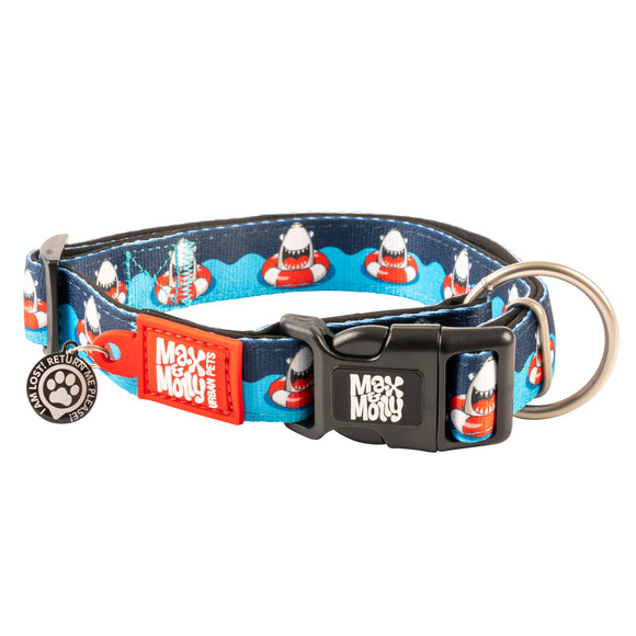 Max&Molly GOTCHA! Smart ID Frenzy the Shark Collar – Adjustable XS Dog Collar with Smart Tag