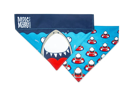 Max&Molly Reversible Bandana Frenzy the Shark – Double-Sided Large Pet Accessory, Fun Design