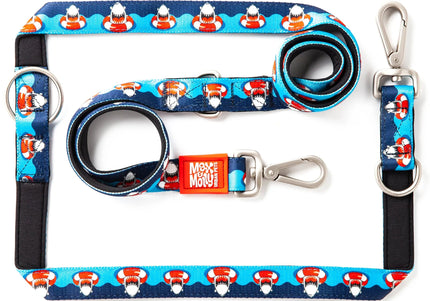 Max&Molly Multi-Leash Frenzy the Shark – Adjustable 200cm Dog Leash with Unique Pattern, Medium