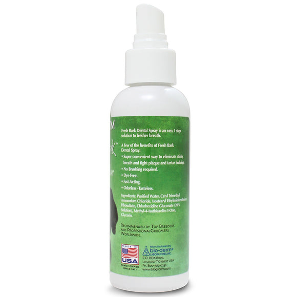 BioGroom Fresh Bark Dental Spray Mint 118ml – Chlorhexidine Oral Hygiene Solution, Refreshing Mint Scent