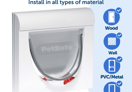 PetSafe Staywell Magnetic Classic Cat Flap – Secure Magnetic Lock, Durable Design