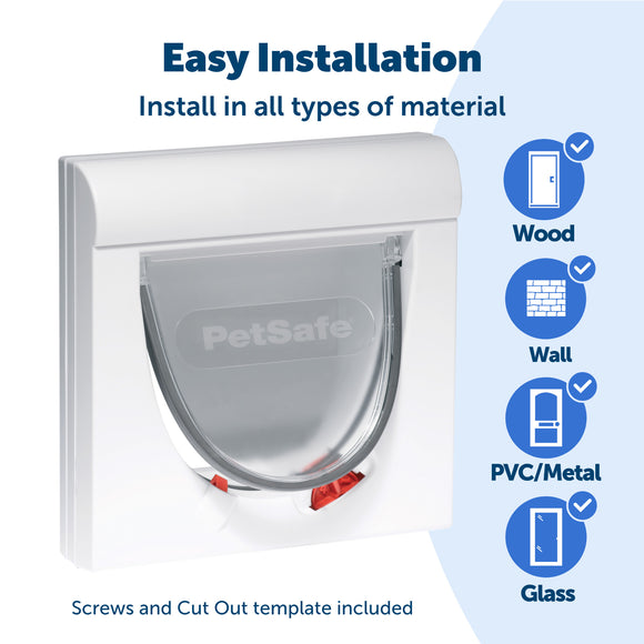 PetSafe Staywell Magnetic Classic Cat Flap – Secure Magnetic Lock, Durable Design