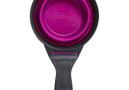 Dexas Collapsible KlipScoop 3in1 Large 473ml – Foldable Food Scoop with Bag Clip, Purple