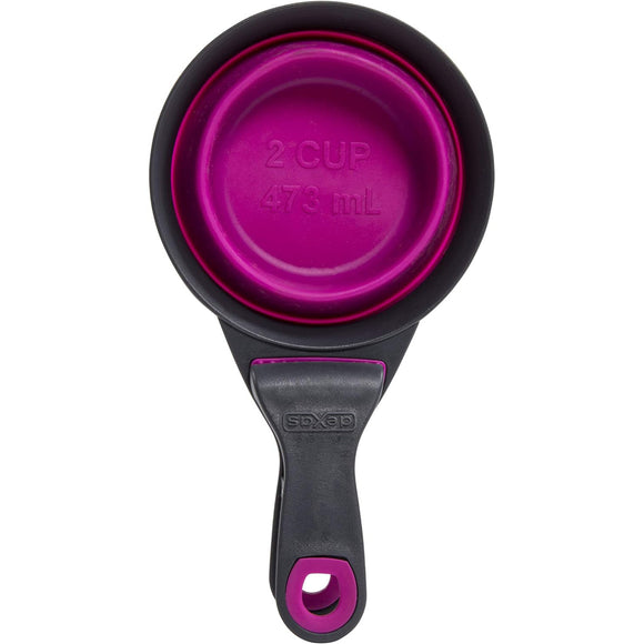 Dexas Collapsible KlipScoop 3in1 Large 473ml – Foldable Food Scoop with Bag Clip, Purple