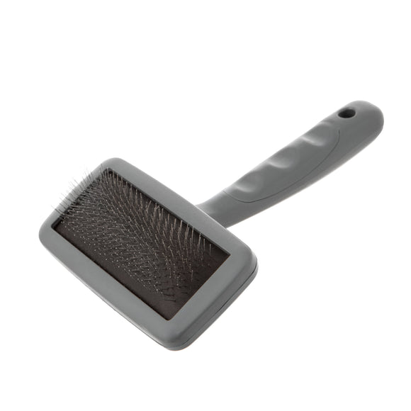 Furrish Firm Slicker Brush – Large Hard Bristles, Ergonomic Grip, Tangle Removal