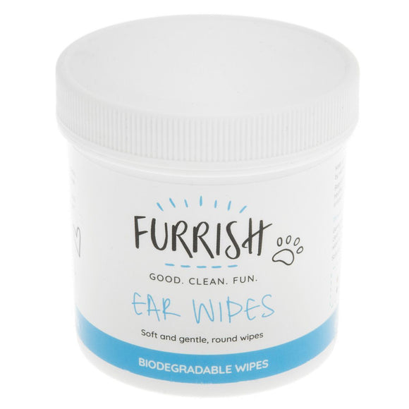 Furrish Ear Cleaning Wipes – Gentle Cleansing Formula, 100 Pack, Hypoallergenic and Easy to Use
