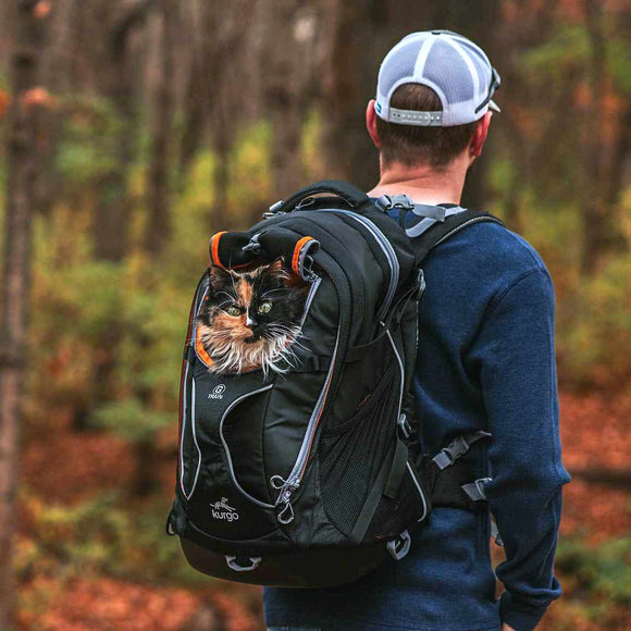 Kurgo G-Train K9 Pack Black – Versatile Pet Backpack, Durable Design with Comfort Padding