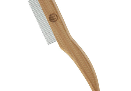 Mikki Bamboo Flea Anti-Tangle Comb – Rotating Teeth, Natural Bamboo, Removes Insects Easily