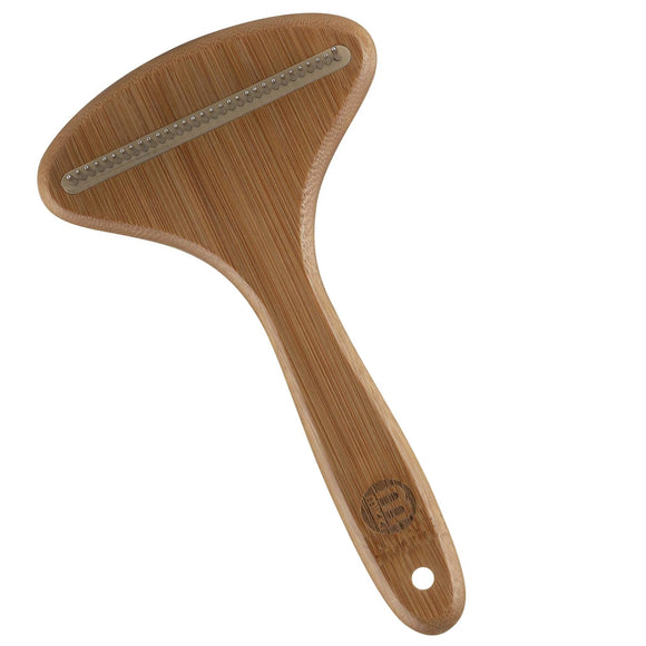 Mikki Bamboo Anti-Tangle Rake – Medium Tooth Spacing, Rotating Pins, Eco-Friendly Design
