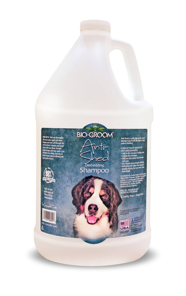 Bio-Groom Anti-Shed Shampoo 3.8L – Professional Undercoat Removal, Reduces Shedding