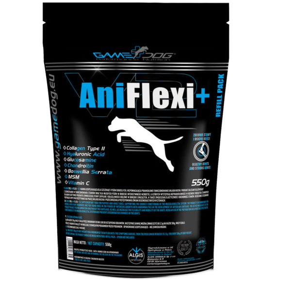 Game Dog AniFlexi+ Refil 550g – Joint and Bone Support Supplement, Advanced Formula Powder