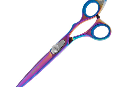 Geib Silver Rainbow Kiss Straight Scissors – 7.5in Micro-Bevel Blade, Premium Rainbow Finish