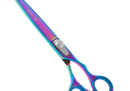 Geib Silver Rainbow Kiss Straight Scissors – 7.5in Micro-Bevel Blade, Premium Rainbow Finish