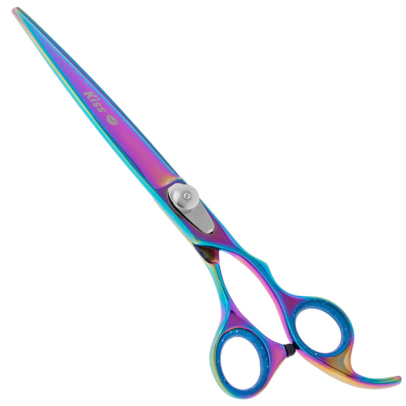 Geib Silver Rainbow Kiss Straight Scissors – 7.5in Micro-Bevel Blade, Premium Rainbow Finish
