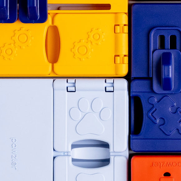 Pawzler Interactive Dog Puzzle Genius Set – Modular Enrichment Toy, 7-Piece Brain Challenge