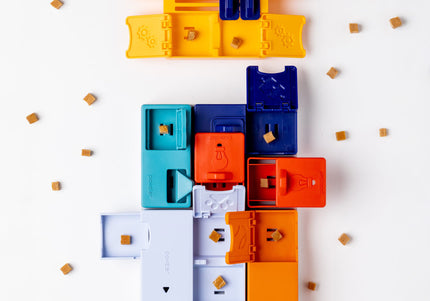 Pawzler Interactive Dog Puzzle Genius Set – Modular Enrichment Toy, 7-Piece Brain Challenge