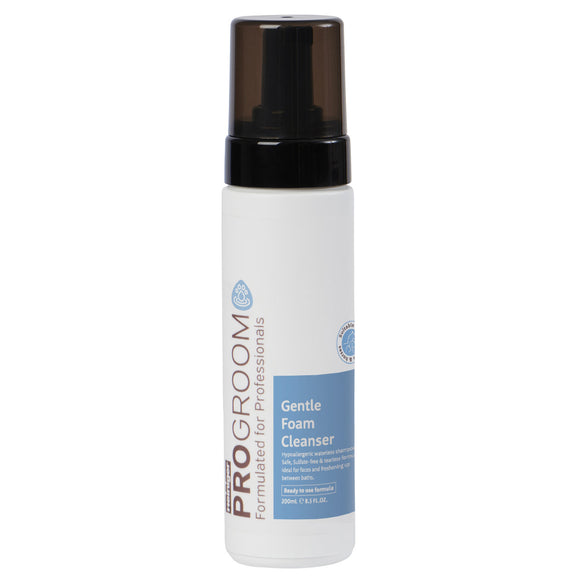 ProGroom Gentle Foam Cleanser 200ml – Hypoallergenic Dry Shampoo, Mild No-Rinse Formula