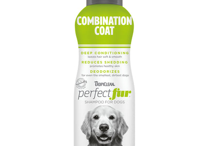 Tropiclean Perfect Fur Combination Coat Shampoo 473ml – Nourishing Formula for Mixed Coat Types