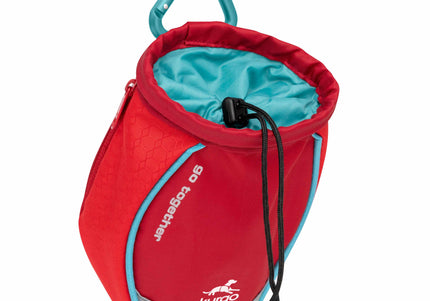 Kurgo Go Stuff It Treat Bag – Red, Durable Clip-On Pouch with Easy-Access Opening