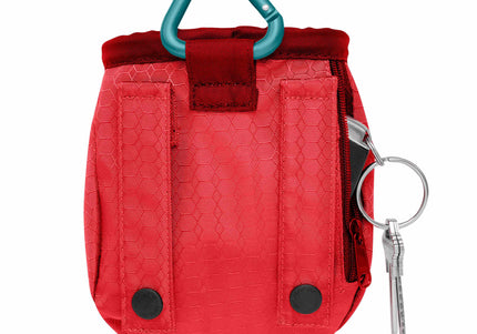 Kurgo Go Stuff It Treat Bag – Red, Durable Clip-On Pouch with Easy-Access Opening