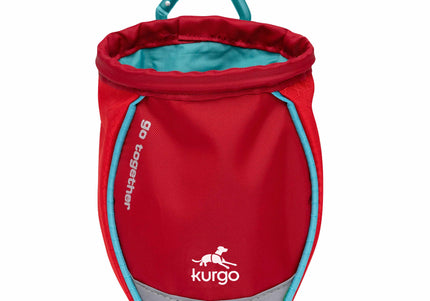 Kurgo Go Stuff It Treat Bag – Red, Durable Clip-On Pouch with Easy-Access Opening