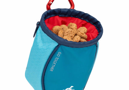 Kurgo Go Stuff It Treat Bag – Red, Durable Clip-On Pouch with Easy-Access Opening