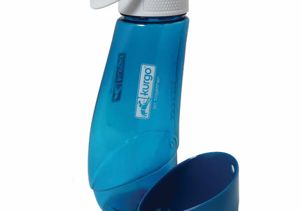 Kurgo Gourd Water Bottle 750ml – BPA-Free Red Bottle with Detachable Drinking Bowl