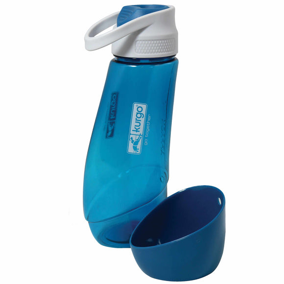 Kurgo Gourd Water Bottle 750ml – BPA-Free Red Bottle with Detachable Drinking Bowl