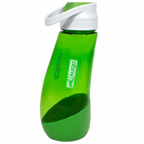 Kurgo Gourd Water Bottle 750ml – BPA-Free Red Bottle with Detachable Drinking Bowl