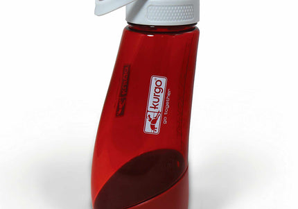 Kurgo Gourd Water Bottle 750ml – BPA-Free Red Bottle with Detachable Drinking Bowl