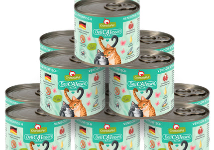 GranataPet DeliCatessen Venison & Tuna – Grain-Free Wet Cat Food, Venison and Tuna, 12x200g