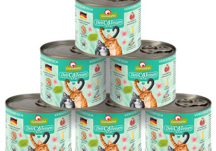 GranataPet DeliCatessen Venison & Tuna – Grain-Free Wet Cat Food, Venison and Tuna, 6x200g