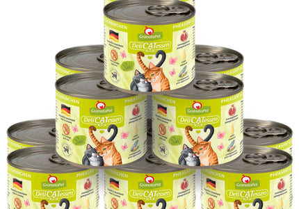 GranataPet DeliCatessen Wet Cat Food – Grain-Free Pheasant and Rabbit Recipe, 12x200g