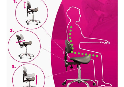 Giovanni 1004 Black Grooming Chair – 3-Way Adjustable Rodeo Seat, Ergonomic Design