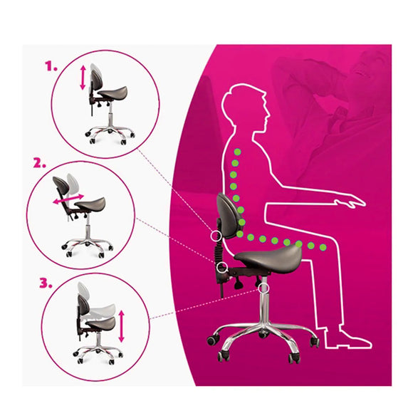 Giovanni 1004 Black Grooming Chair – 3-Way Adjustable Rodeo Seat, Ergonomic Design