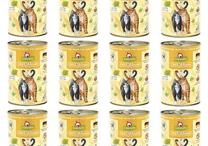 GranataPet DeliCatessen Chicken Pur – Grain-Free Wet Cat Food, Tender Chicken, 12x400g Cans