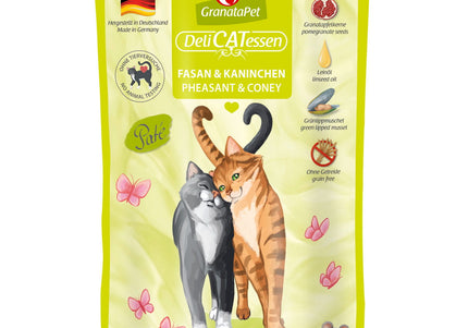 GranataPet DeliCatessen Pheasant & Rabbit Grain-Free Wet Cat Food – 12x85g Pouches