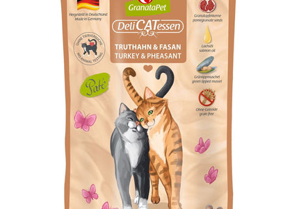 GranataPet DeliCatessen Turkey & Pheasant Wet Food – Grain-Free, Tender Meat Pouches, 24x85g