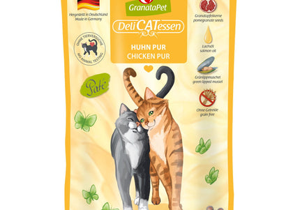 GranataPet DeliCatessen Chicken Pur – Grain-Free Wet Food with Tender Chicken, 85g Pouch