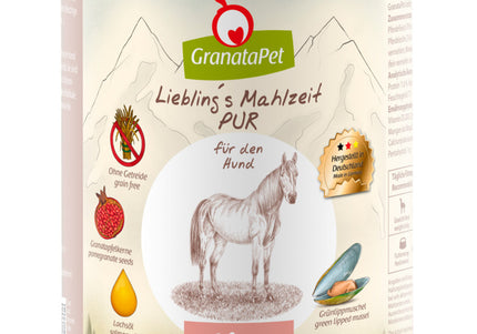 GranataPet Horse Pur Monoprotein Grain-Free Wet Dog Food, Horse Meat, 800g Can