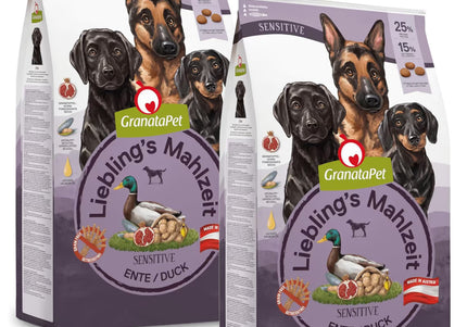 GranataPet Sensitive Duck Grain-Free Dry Food – Gentle Formula with Duck, 2 x 10kg Bags
