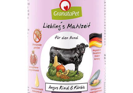 GranataPet Angus Beef & Pumpkin Wet Food – Mono-Protein Grain-Free Recipe, 400g Can