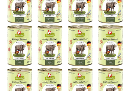 GranataPet Beef & Pheasant Grain-Free Wet Dog Food – High Protein, 12 x 400g Cans