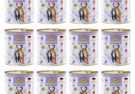 GranataPet DeliCatessen Duck & Poultry Wet Cat Food – Grain-Free, 12 x 800g Cans