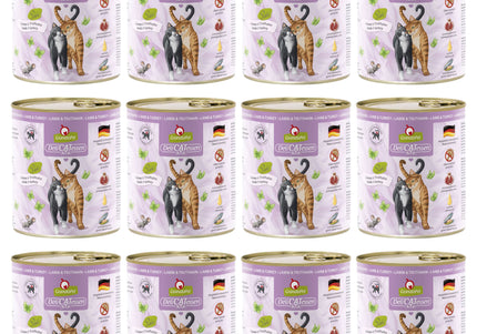 GranataPet DeliCatessen Lamb & Turkey Wet Cat Food – Grain-Free, 12 x 800g Cans