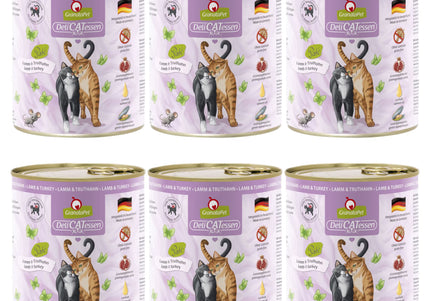 GranataPet DeliCatessen Lamb & Turkey Wet Cat Food – Grain-Free, 6 x 800g Cans