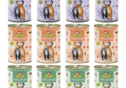 GranataPet DeliCatessen Wet Cat Food Set – Grain-Free, 3 Flavors, 12x400g, Pack of 2