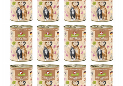 GranataPet DeliCatessen Wet Cat Food – Grain-Free Turkey and Pheasant, 12 x 400g Cans